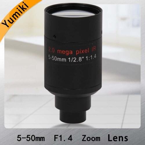 Yumiki 2Megapixel Varifocal Lens 5-50mm D14 Mount View About 100m For Analog/720P/1080P AHD/CVI/TVI/IP CCTV Camera