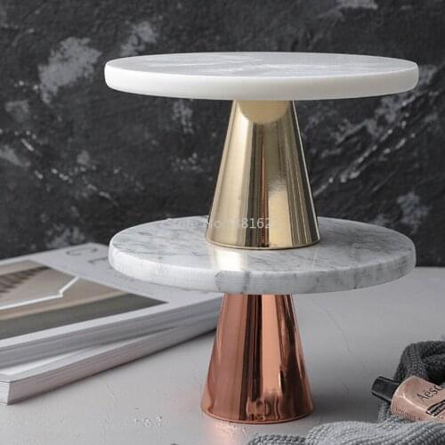 Nordic Luxury Marble Cake Jewelry Cosmetics Display Tray Home Afternoon Tea Dessert Table Decoration Cake Rack Home Decoration