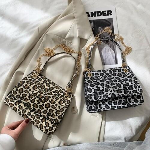 Portable Shoulder Handbag Women Animal Pattern Messenger Bag Leather Chain Totes Fashion Exquisite Shopping Bag