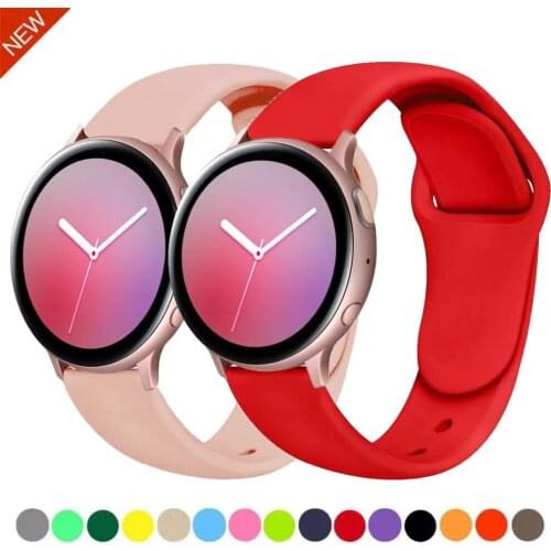 20mm 22mm Silicone strap for Samsung Galaxy watch 3/Huawei watch3/Active 2 Soft silicone bracelet wristband for Amazfit GTR band