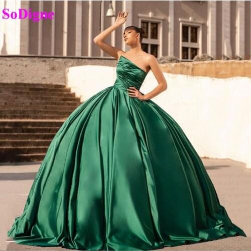 SoDigne One Shouldr Green Evening Dress A-Line Long Sexy Simple Prom Party Gowns Celebrity Dresses Custom Made