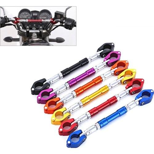 22mm Motorcycle Handlebar Motorbike Grips Handle Bar Steering Wheel Strengthen Aluminum Alloy Brace Adjustable Cross Bar