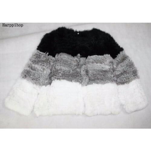 Vintage wool fur knitted rabbit fur coat fur cardigan 3 the whole network