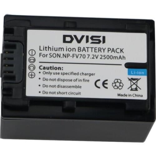 DVISI TOP Quality 2500mAh NP-FV70 NP FV70 NPFV70 Camera Battery for Sony NP-FV50 FV30 HDR-CX230 HDR-CX150E HDR-CX170 CX300 Z1