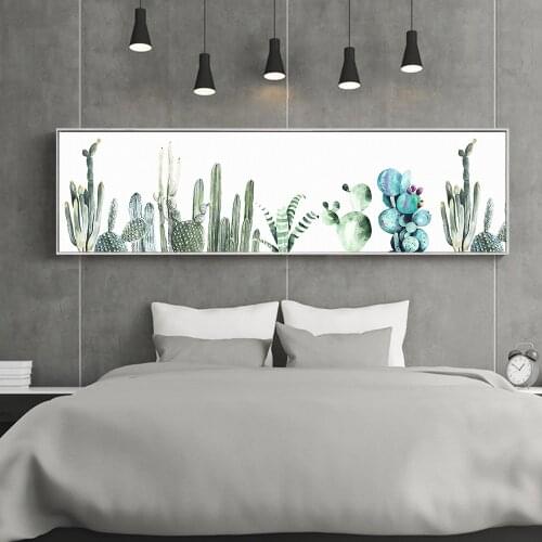 WANGART Larger Size Nordic posters Cactus Plant Landscape Wall Art Poster Canvas Art Print Painting Wall Picture for Living Room