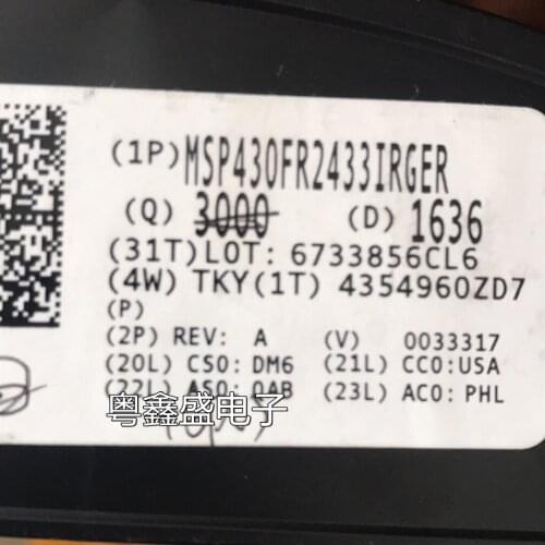 100% New&original MSP430FR2433IRGER MSP430FR2433 VQFN-24 FR2433 In Stock