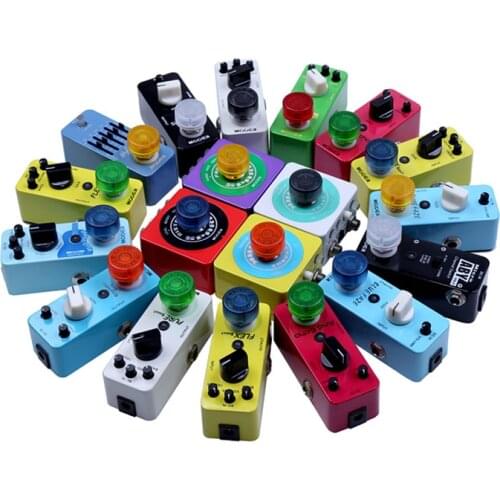 100pcs Multi Color Mooer Candy Cover Cap Footswitch Topper Colorful Plastic Bumpers For Guitar Effect Pedal