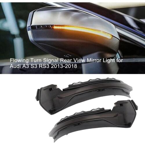 2 pcs for Audi A3 8V S3 RS3 S line Dynamic Side Mirror light LED Turn Signal Indicator blinker 2013 2014 2015 2016 2017 2018