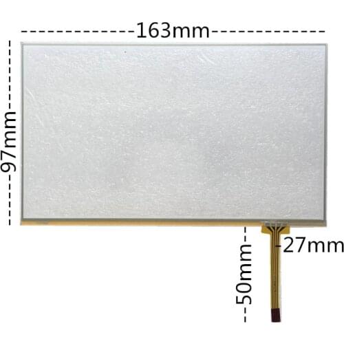 2pcs/lot 7-inch resistive touch screen 7-inch touch screen car navigation DVD 163x97