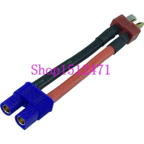 EC3 Female to T-Plug Deans Male Power Charge Adapter with 14AWG Wire fr RC