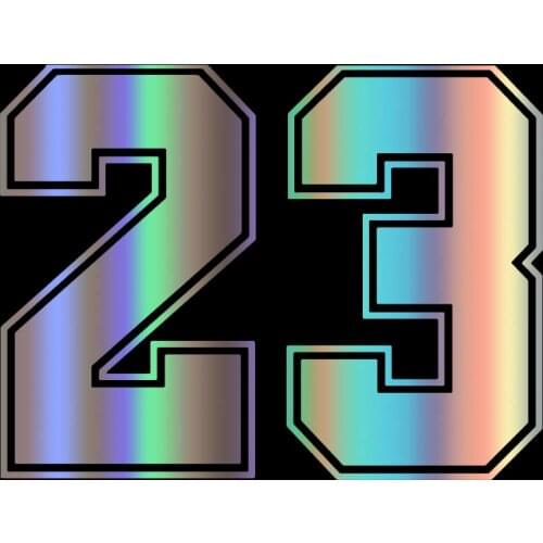 Car Stickers Decor Motorcycle Decals Number 23 Car Sticker Decorative Accessories Creative Sunscreen Waterproof Suitable for Car