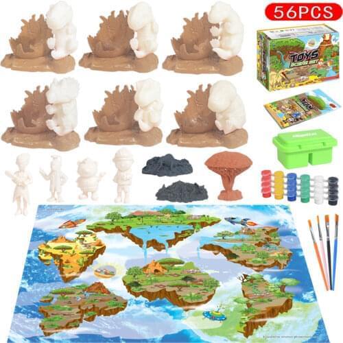 Children Crafts And Arts Set Painting Kit Dinosaurs Toys Art And Craft Supplies Painting Kits With Play Mat For Boys Girls