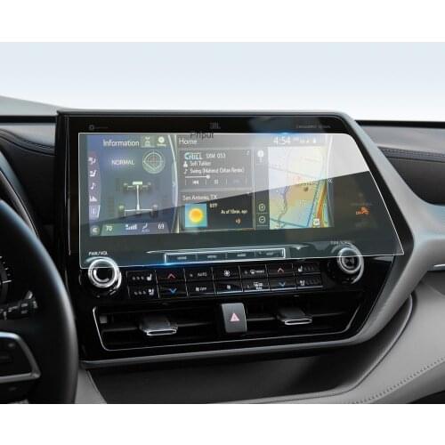 For Highlander 2020 2021 12.3 Inch Car Navigation Display Tempered Glass Screen Protector Auto Interior Protector Sticker