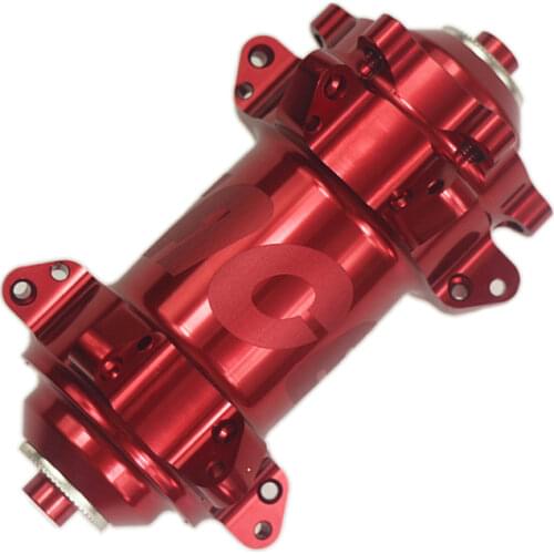 FasTace MTB XC straight pull DA25 front hub cyclocross road disc mountain bike 24 holes 9mm qr black red beautiful glossy finish