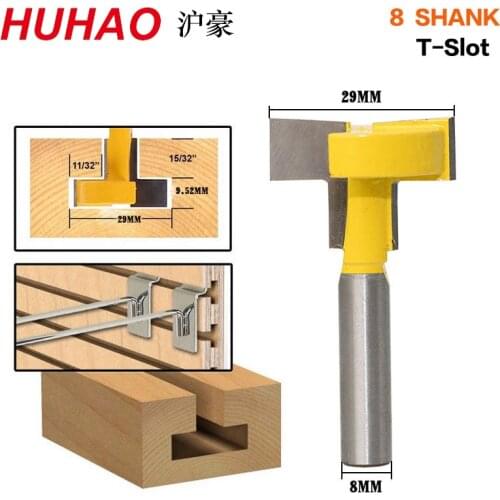 1pcs Top Quality T-Slot & T-Track Slotting Router Bit - 8" 8'' Shank For Woodworking Chisel Cutter Wholesale Price