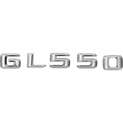 Chrome 3D ABS Plastic Car Trunk Rear Letters Words Badge Emblem Decal Sticker for GL Class GL550