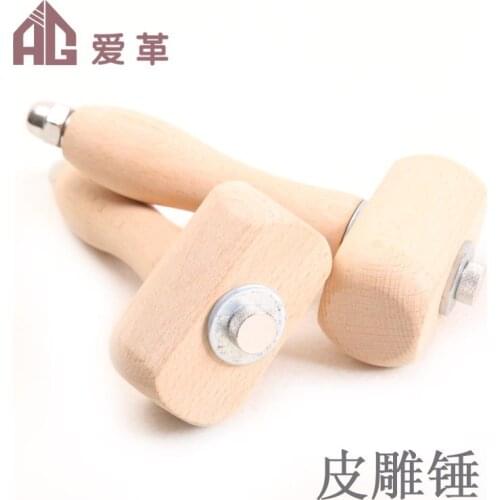 Leather Tools Beech Wooden Hammer Mounting Handle Carvin Leathercraft Tool Arts Crafts Sewing