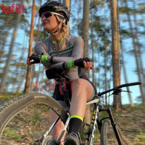 Kaffert New Cycling Clothing Suit Womens Cycling Clothing Long-sleeved Shirt Sexy Tight-fitting Special Training Sportswear