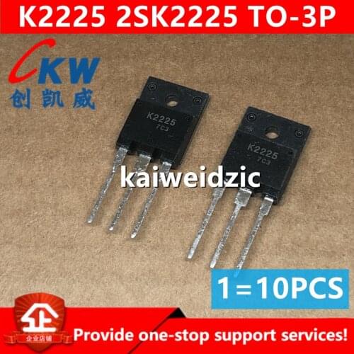Kaiweikdic New imported original 2SK2225 K2225 1500V 2A TO-3P Commonly used switch transistor in FET inverter