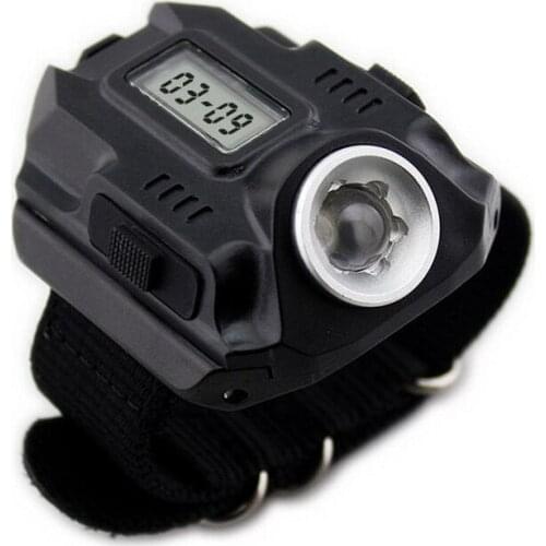 By dhl 50pcs practical Watch Flash Light Led watch LED Wristlight Rechargeable Lamps Lantern Waterproof Wrist Lighting Torch