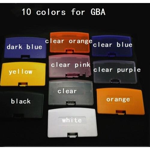 100 Pcs 10 colors to choose For GBA Battery Cover for Gameboy Advance Battery Cover case Replacement Door