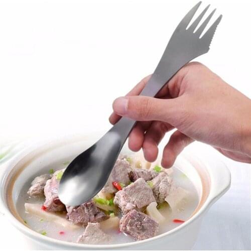 Spork Tableware Knife/Fork/Spoon Outdoor Camping Spork Picnic Cutlery Tableware Fork Ultralight pure titanium Spork