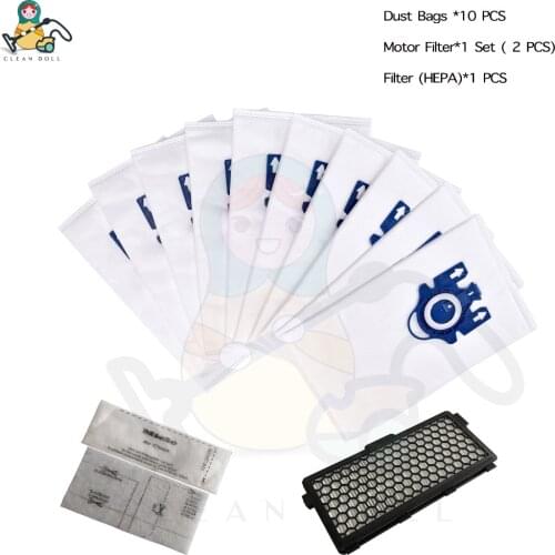 Dust Bags HEPA Filter Motor Protection for Miele Vacuum Cleaner Bags 3D GN S5000 S8000 Complete C2 C3 S5 S8 SF-50 Accesories
