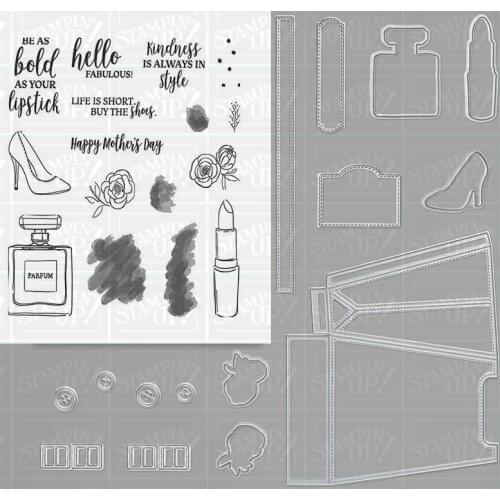 Lipstick Metal Cutting Dies And Stamps 2020 DIY Scrapbooking Stencils die cut cutter Card Embossing silicone clear stamp