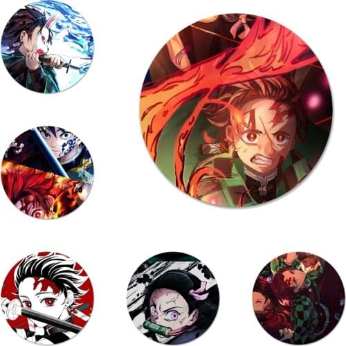Kamado Nezuko Kimetsu no Yaiba Demon Slayer Icons Pins Badge Decoration Brooches Metal Badges For Backpack Decoration