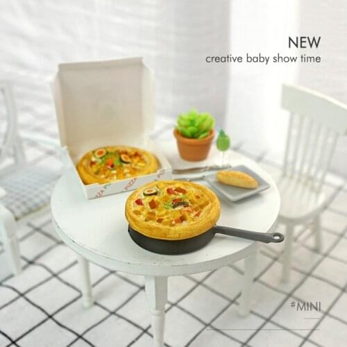 New Miniature Dollhouse food Mini Pizza With Box for 1/6 Blyth barbies bjd Doll Pretend Play Cooking Kitchen Decor Accessories