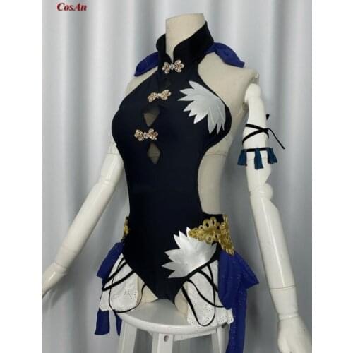 Mobile Game Granblue Fantasy Nier Cosplay Costume Elegant Black Swimsuit Female Activity Party Role Play Clothing Custom-Make