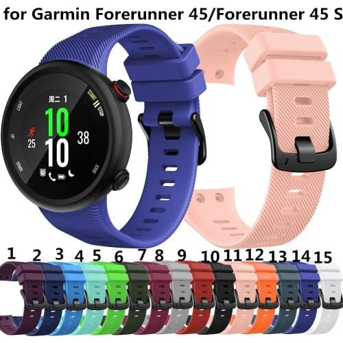 New Sale Wristband Band Strap for Garmin Forerunner 45 45S Silicone Replacement Smart Watch Fashion Watch Strap Accessories