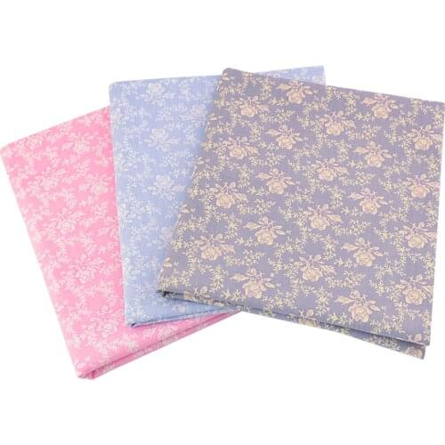 News 100% Cotton Fabric Twill Grey Printed Floral Designs Quilting Patchwork Bedding Fabrics Home Textile Decoration CM Sewing