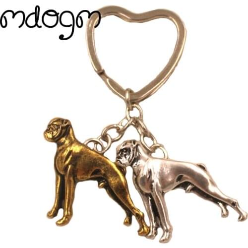 2021 New Cute Boxer Dog Animal Antique Retro Handbag Purse Pendant Keychain For Bag Car Women Men Key Ring Love Jewelry K081