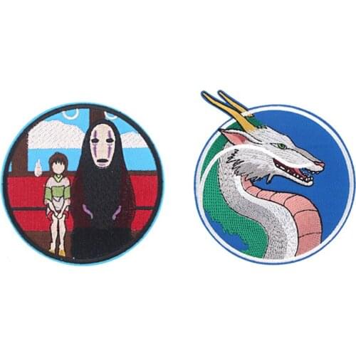 ZF927 1pcs Cartoon Figure Dragon Sticker For Clothing Applications Patches On Clothes Iron Embroidered Patch Badge