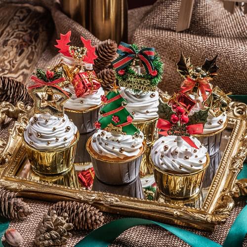 Christmas simulation cake model dessert table decoration scene layout Christmas ornaments window decoration ornaments