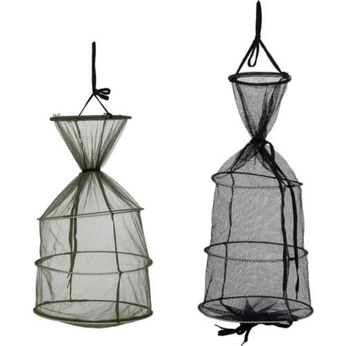 Fishing Mesh Collapsible Cage Crayfish Crab Fishes Smeell Minnows Shrimps Lobsters Outdoor Basket Keeping Lures Bags
