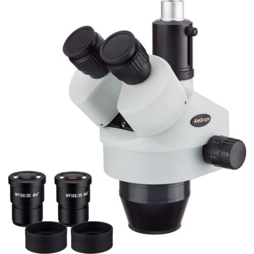 AmScope 7X-45X Trinocular Zoom Stereo Microscope Head