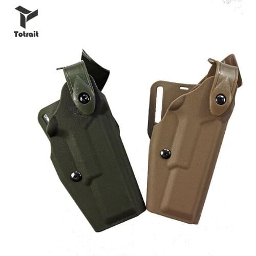 Totrait Tactical Safa Compact Quick Draw gun Polyurethane Belt Gun Holster Paddle Waist Belt for GLock 17 18 19 black/green/Tan