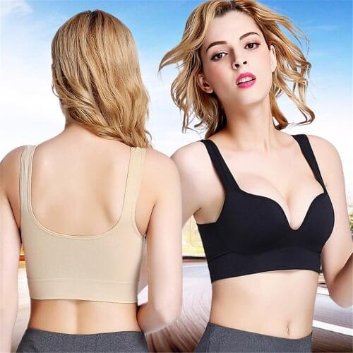 THREE-DIMENSIONAL 3D Cup non-rims running Sports Bra, close-up vest-style sleep fitness underwear D210
