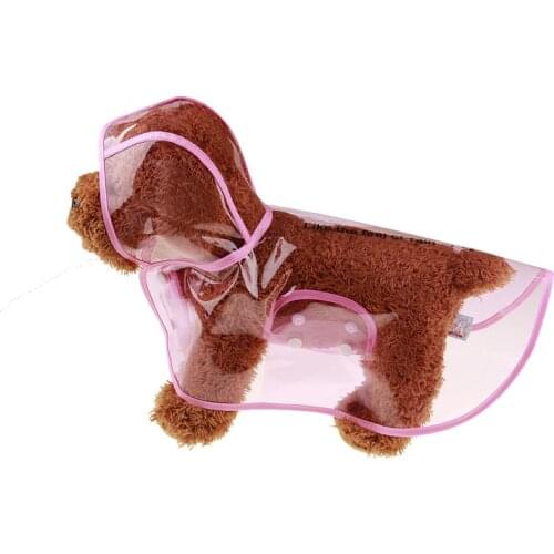 Waterproof Transparent Raincoats XS-XL Dog Raincoat Spring Summer Rain Coats Dog Light Clothes Pet Accessories Puppy Rain