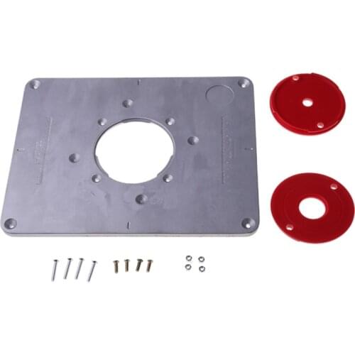 1 Set Aluminum Router Table Insert Plate Trimmer Engraving Machine Woodworking Bench Router Plate Hot sale