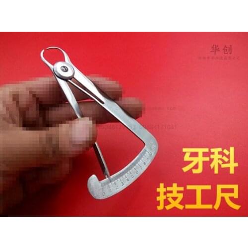 1cm Dental Measuring Tools Accessory Endodontic Ruler Endodontic Ruler Test Board Stainless Steel Dental medical Triangle Ruler