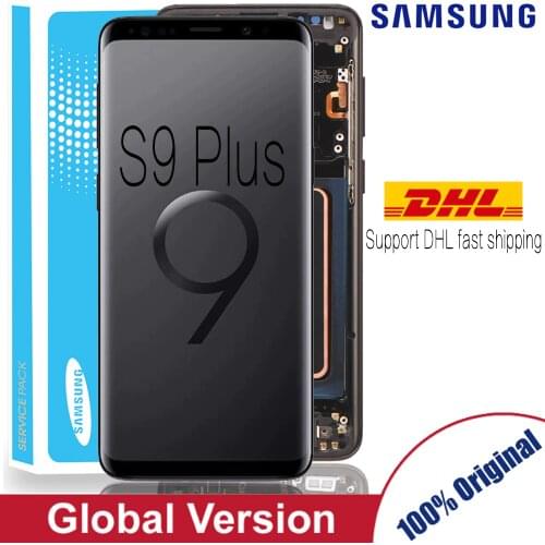 100% Original Super AMOLED for SAMSUNG Galaxy S9 Plus S9+ LCD display Touch Screen Digitizer Assembly G965 s9plus lcd