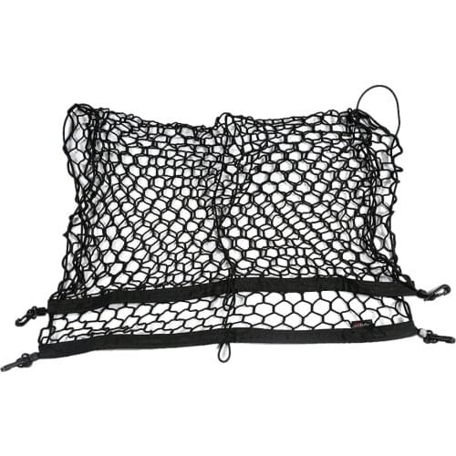 2pcs 100 * 70cm Car Tidying Luggage Holder with 4 Hooks Car Cargo Net Trunk Interior Mesh Net Storage Bag