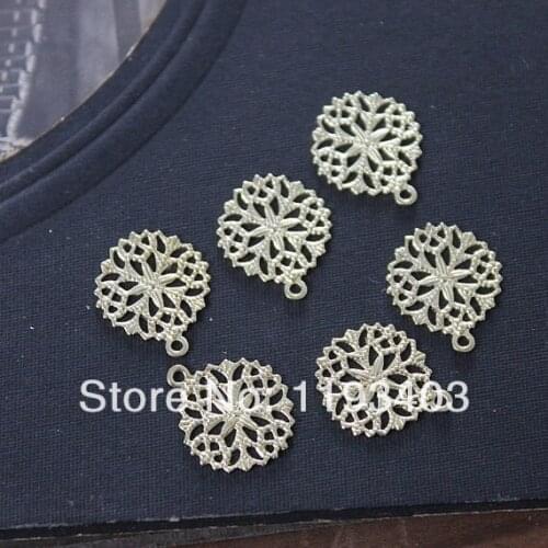 20PCS RAW brass Filigree Jewelry Connectors Setting Cab Base Connector Finding (FILIG-RB-55)-13x15mm