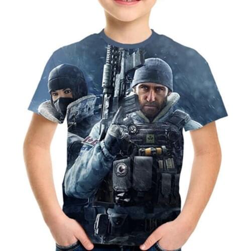 2021 Summer Kids Fashion 3D T-Shirts Call Of Duty Video Game Boys Girls T Shirt Children Hip Hop Harajuku Tshirts 4-12 Years Old