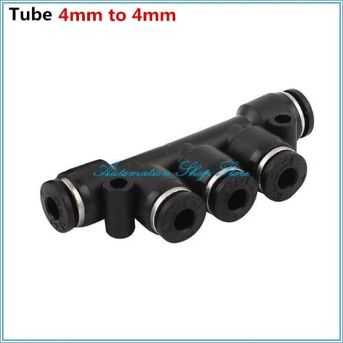 5Pcs 5 Ports Push in Pneumatic Air Quick Fittings Connector for 4mm to 4mm Tube Hose PK4
