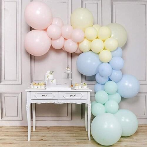 50Pcs Rainbow Balloons Arch Garland Macaron Pink Yellow Blue Green Ballons Globos for Birthday Wedding Party Baby Shower Decorat