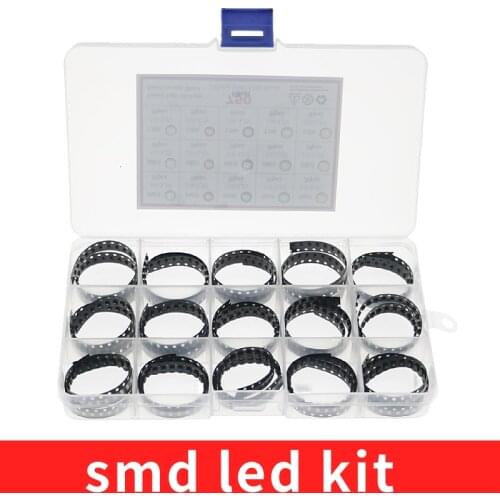 750pcs/LOT SMD LED Kit 0603 0805 1206 Red/Green/Blue/White/Yellow led diode set 5 Colors Each 50pcs